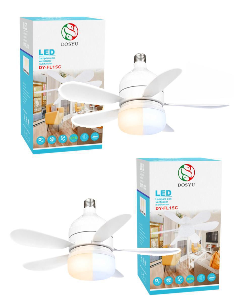 Set ventilador 2 en 1 con control remoto 3 velocidades 1