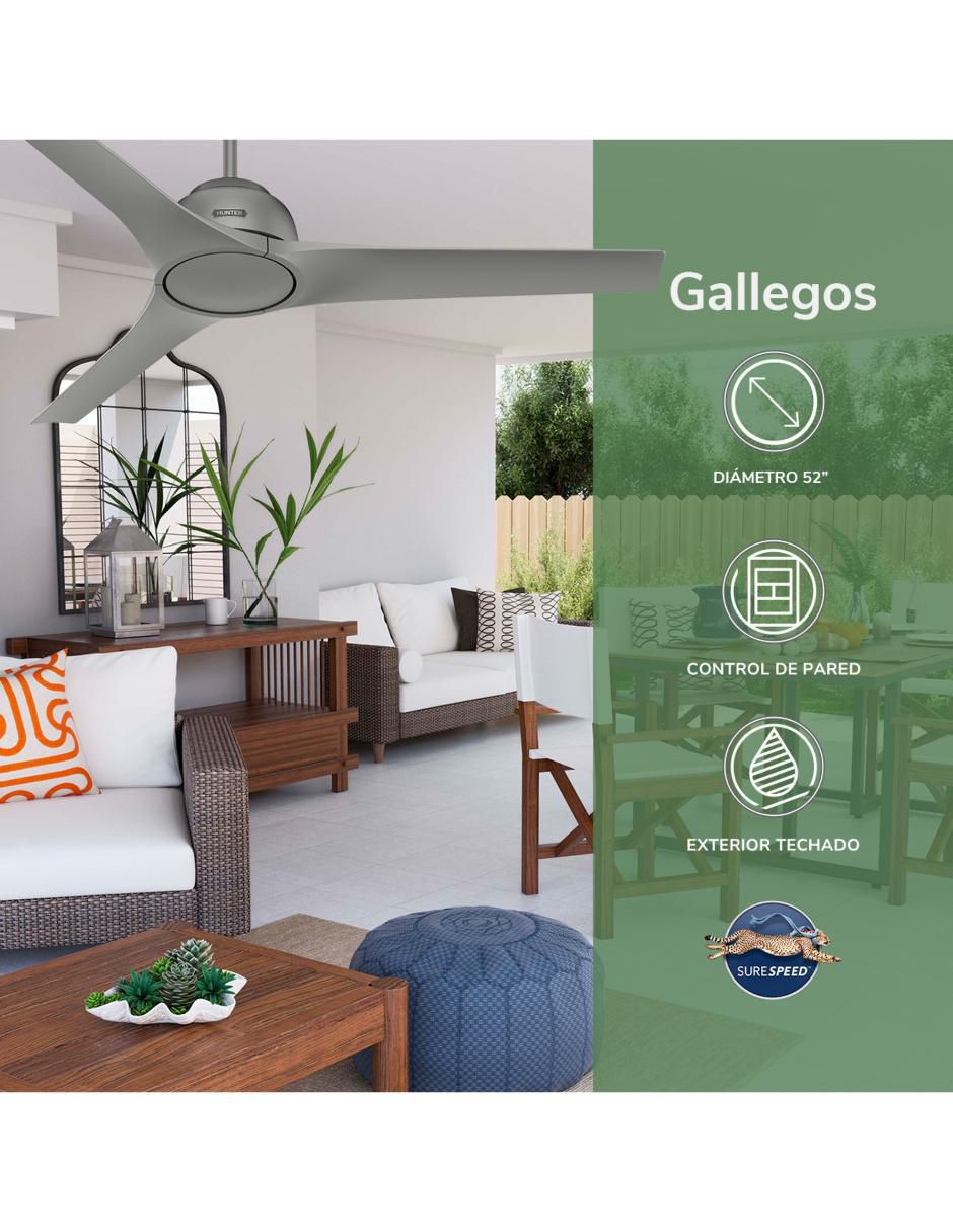 Ventilador de techo con control remoto 3 velocidades 6