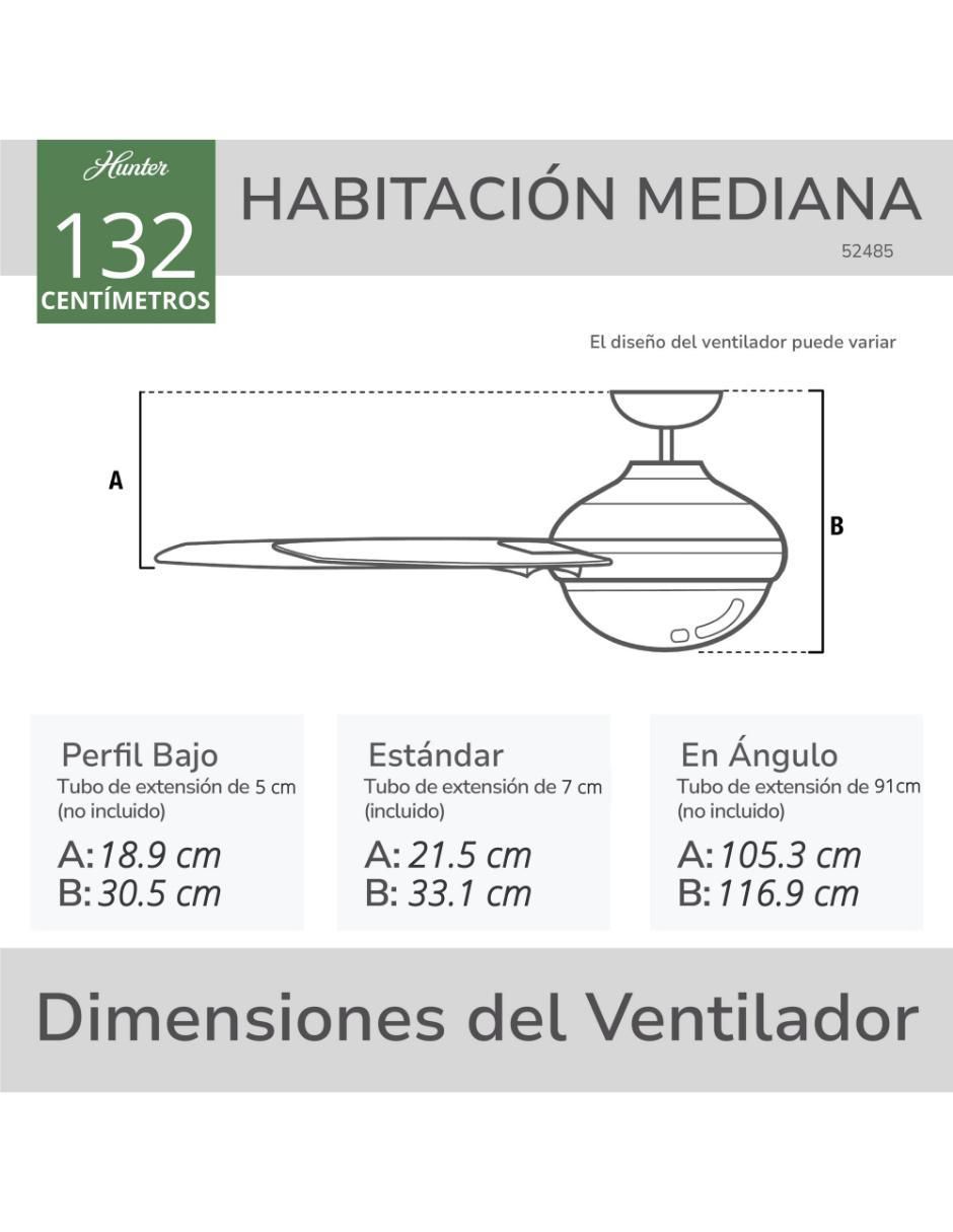 Ventilador de techo Hunter Fan 3 velocidades