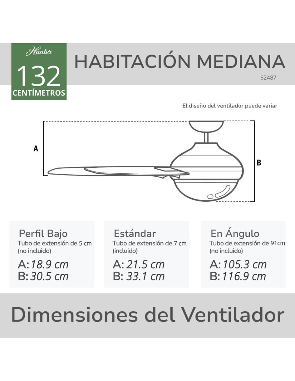 Ventilador de techo Hunter Fan 3 velocidades