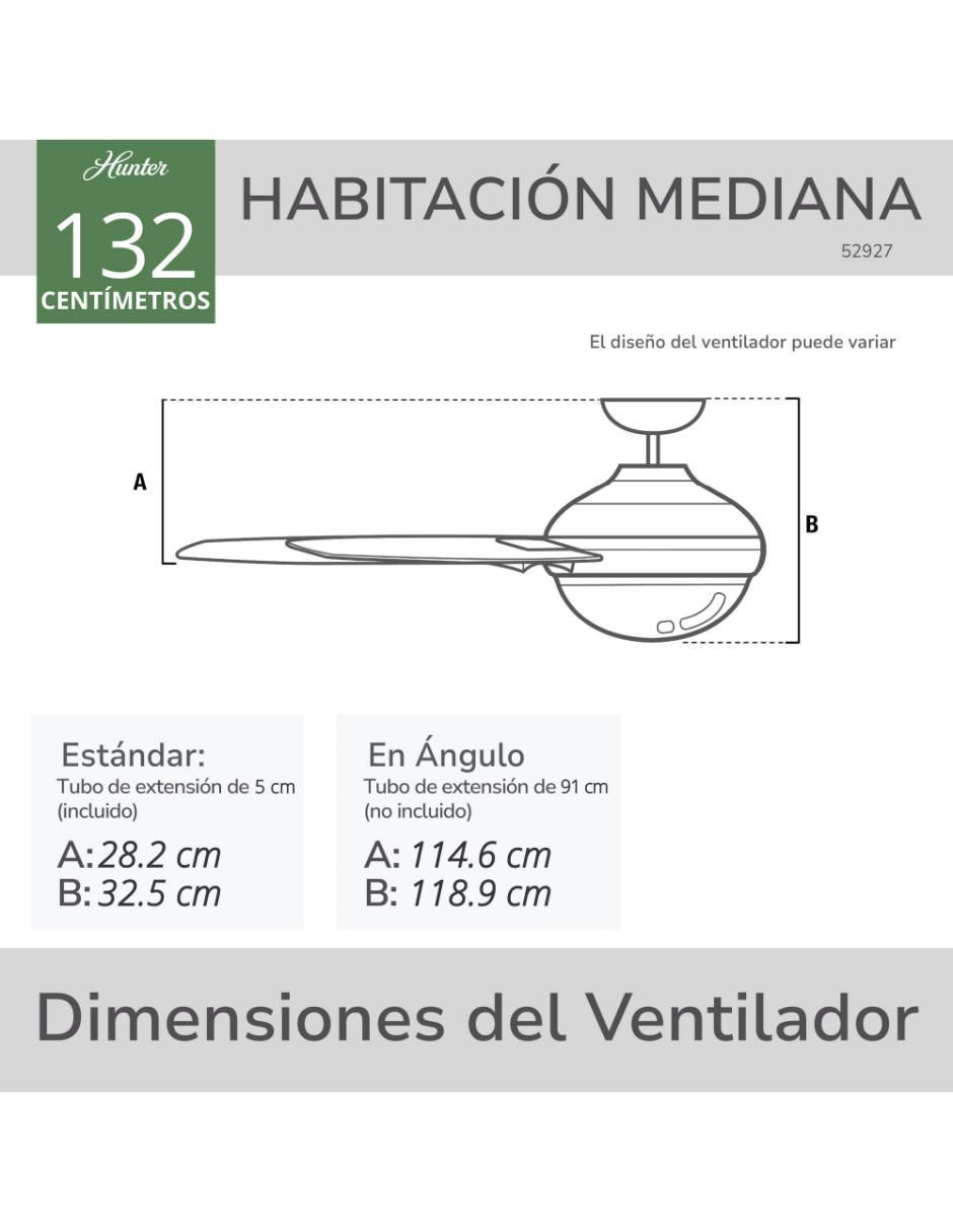 Ventilador de techo Hunter Fan con control remoto 3 velocidades