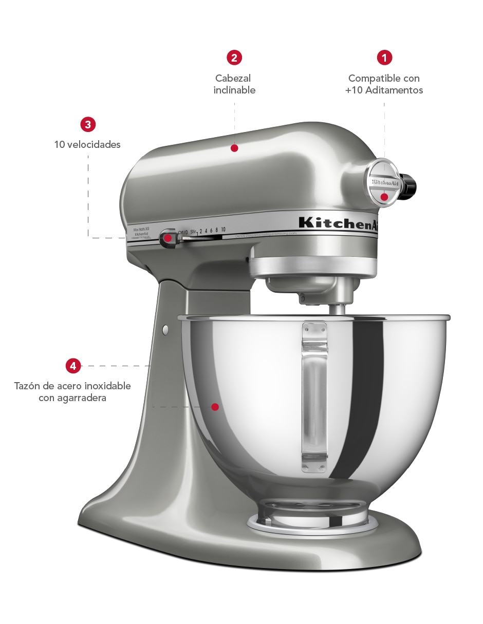 Batidora pedestal Kitchenaid 10 velocidades KSM97CU