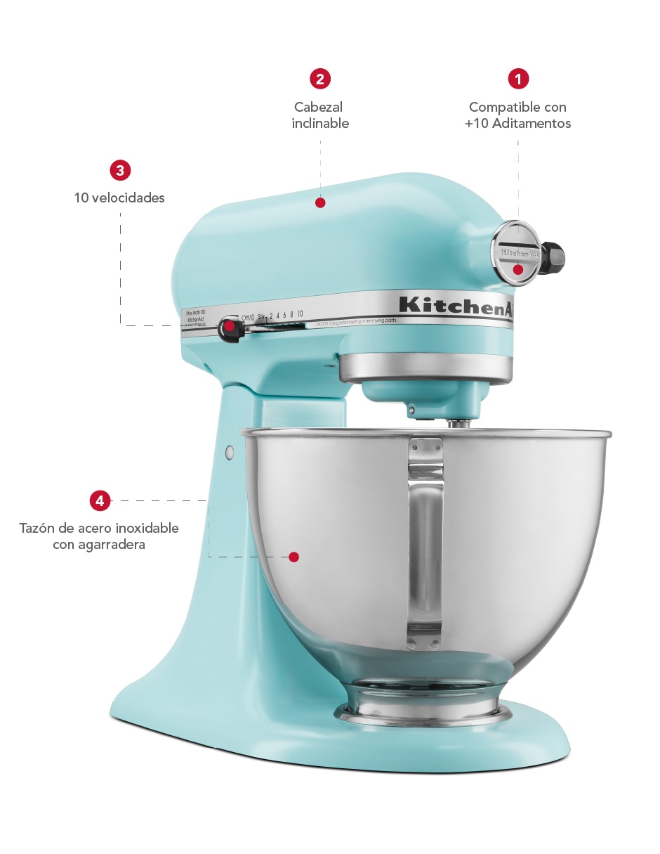 Batidora pedestal Kitchenaid 10 velocidades KSM97MI
