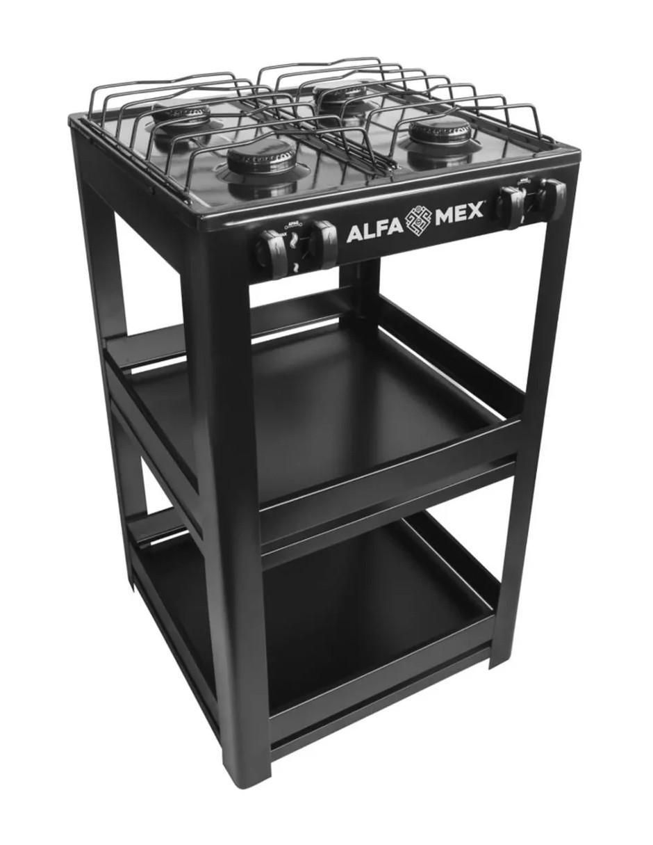 Parrilla de gas 411-4-negro de acero porcelanizado 3