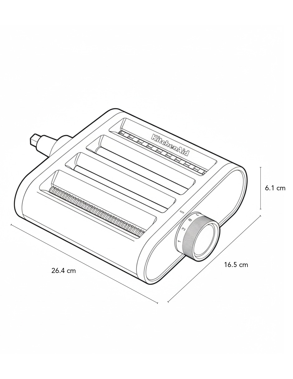 Accesorio rodillo para pasta ksm3mpa 3