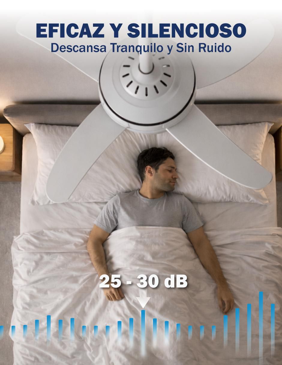 Ventilador de techo skycare con control remoto 6 velocidades