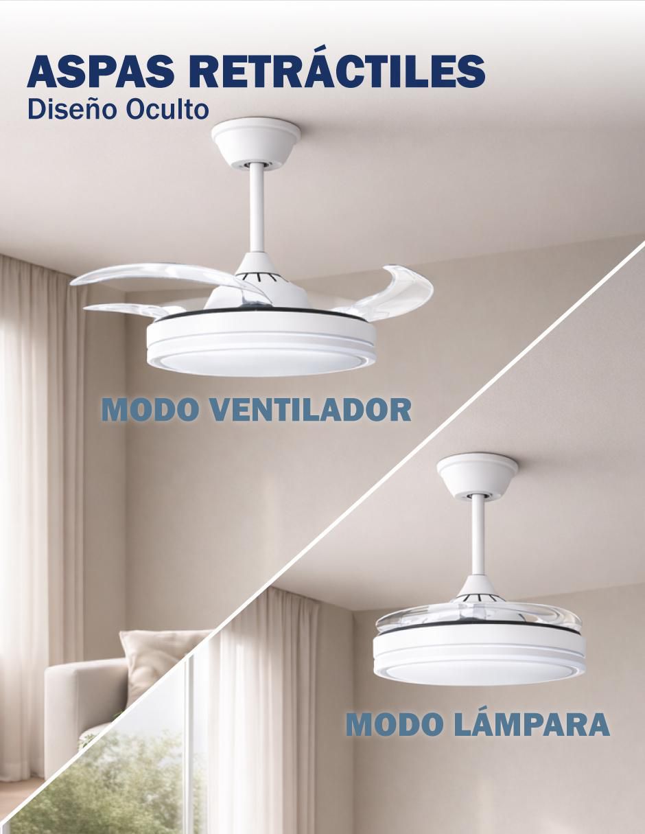 Ventilador de techo skycare con control remoto 6 velocidades