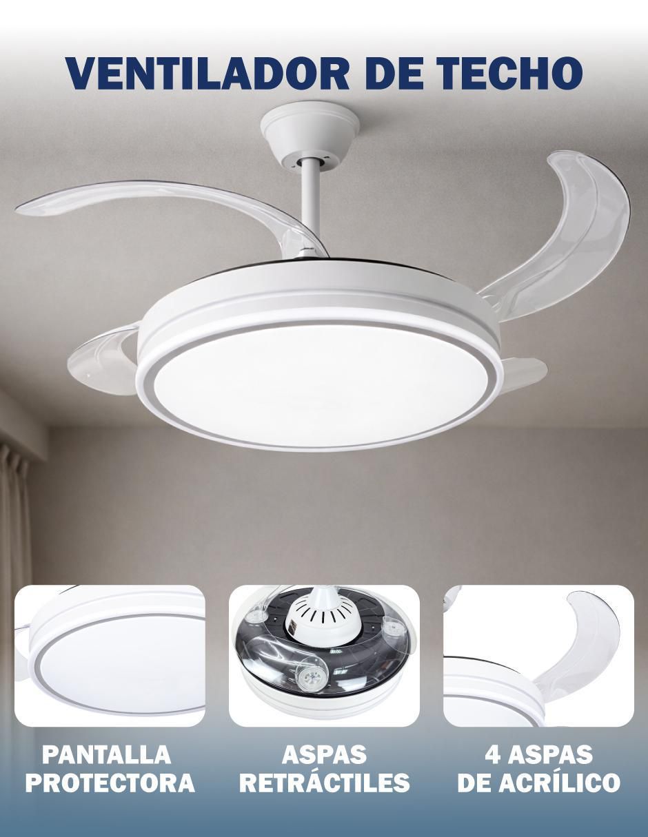 Ventilador de techo skycare con control remoto 6 velocidades