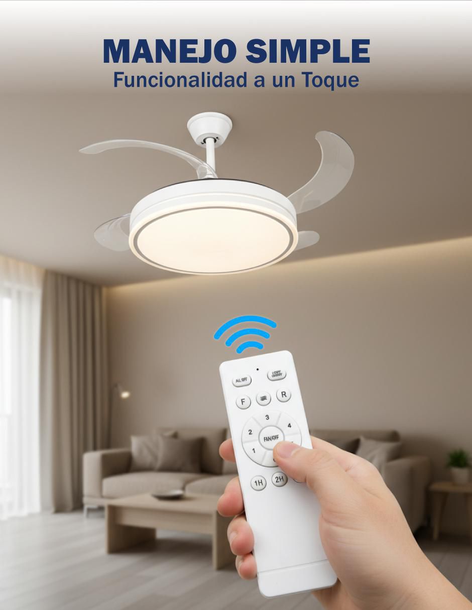 Ventilador de techo skycare con control remoto 6 velocidades
