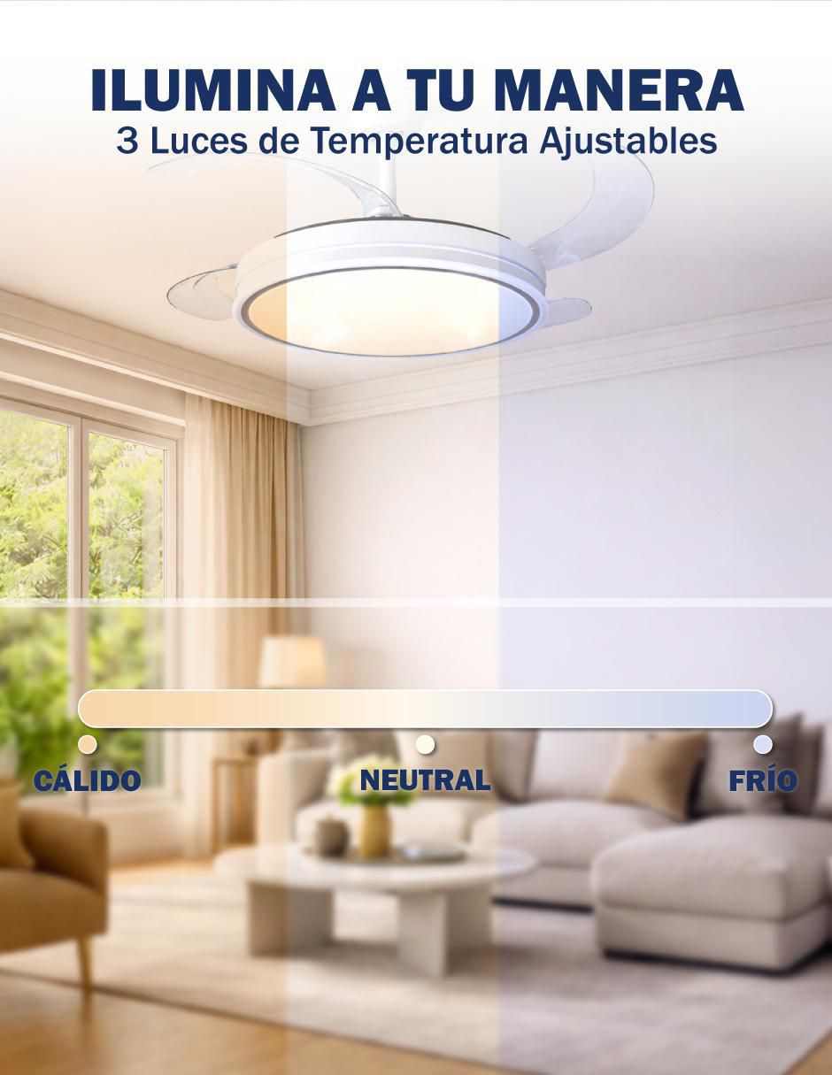 Ventilador de techo skycare con control remoto 6 velocidades