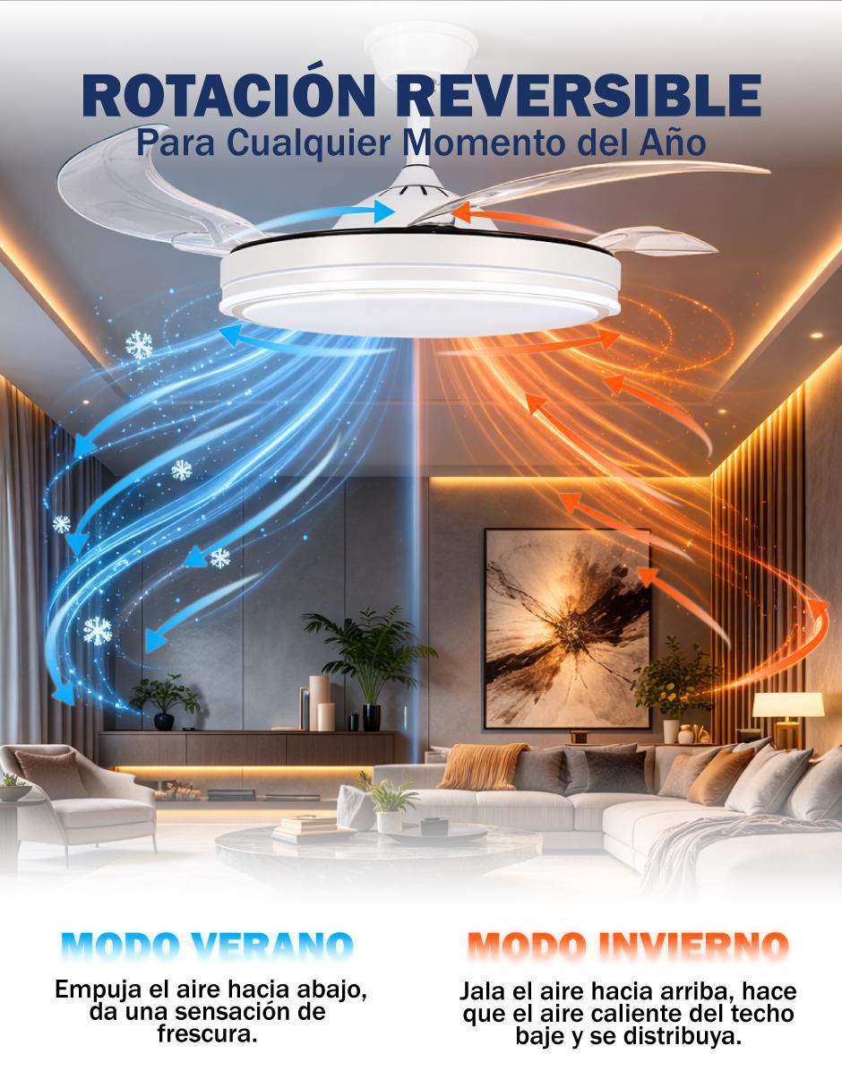 Ventilador de techo skycare con control remoto 6 velocidades