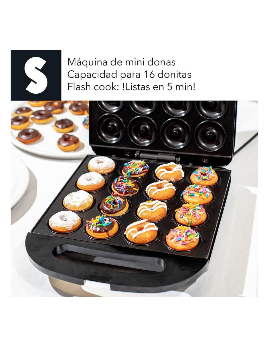 Máquina donas Signa Máquina eléctrica mini donas antiadherente 12 porciones