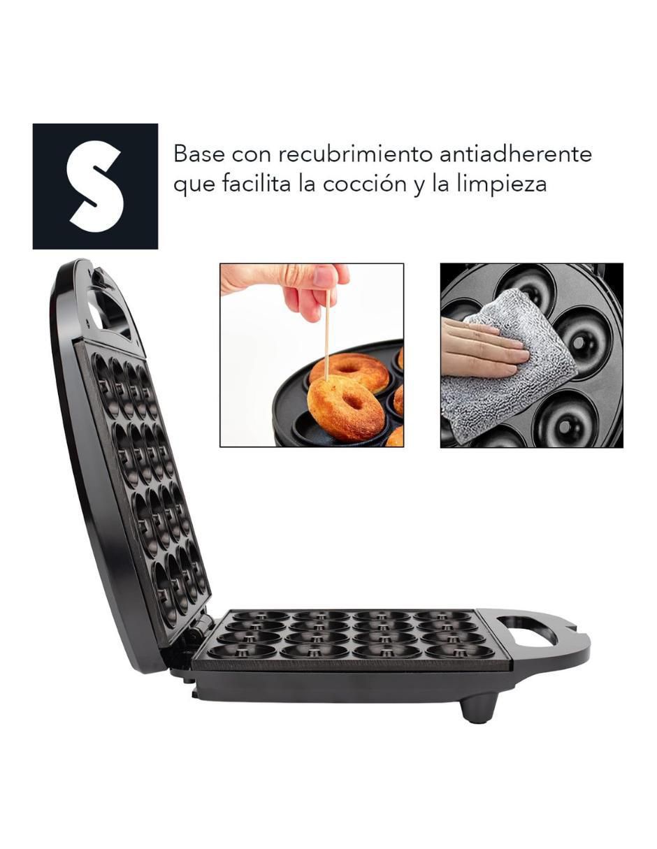 Máquina donas Signa Máquina eléctrica mini donas antiadherente 12 porciones