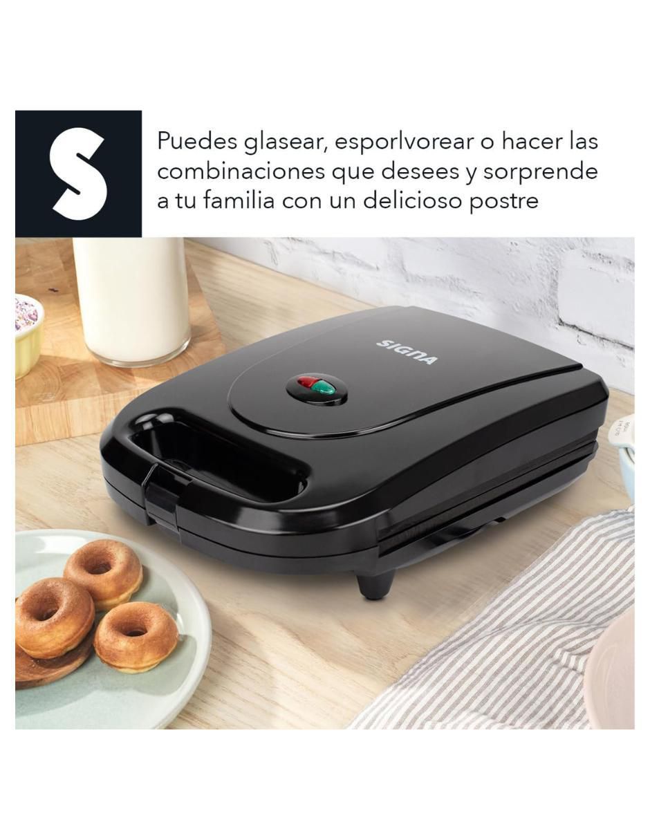 Máquina donas Signa Máquina eléctrica mini donas antiadherente 12 porciones