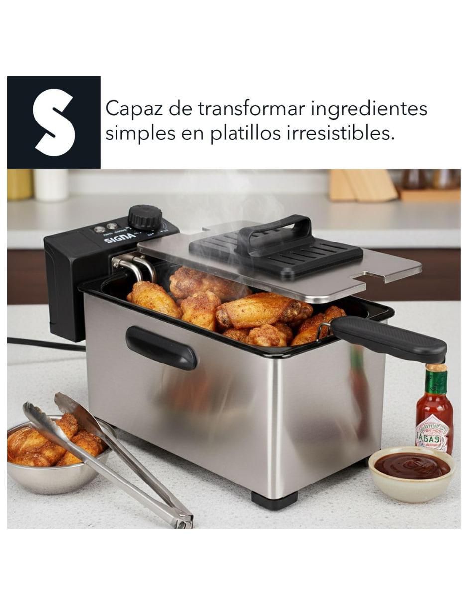 Freidora de aceite con compartimento único Signa 3.5 L
