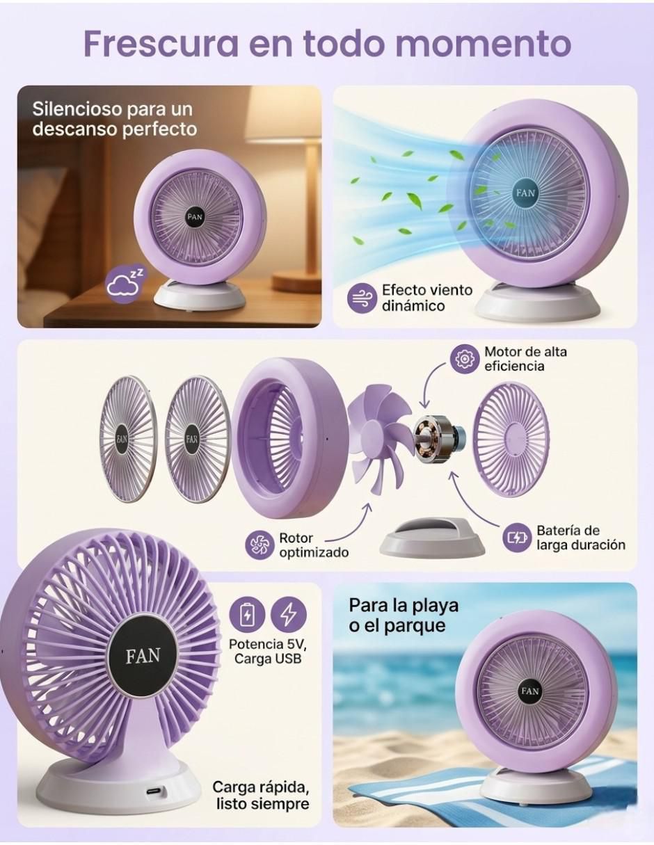 Ventilador de escritorio 3 velocidades 2