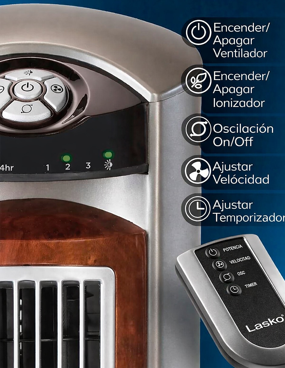 Ventilador de torre con control remoto 3 velocidades 7