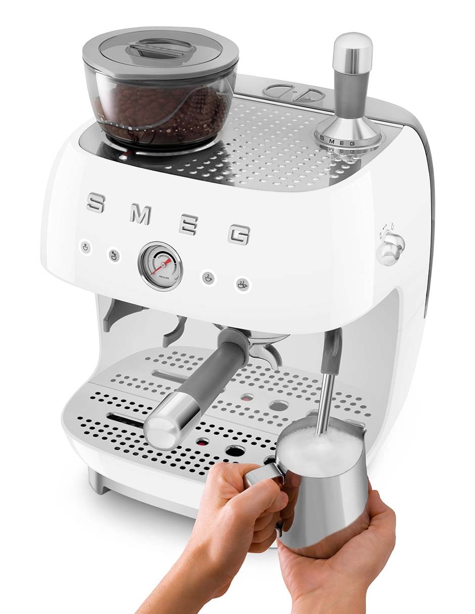 Cafetera con molino Smeg 50´s Style EGF03WHUS