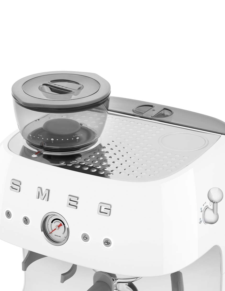 Cafetera con molino Smeg 50´s Style EGF03WHUS