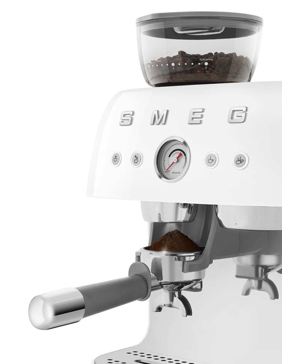 Cafetera con molino Smeg 50´s Style EGF03WHUS