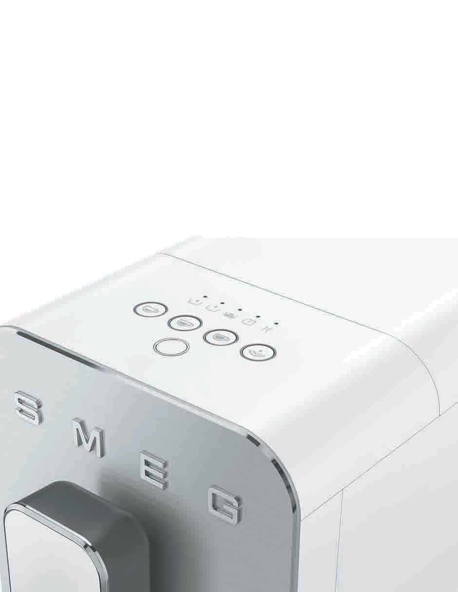 Cafetera con molino Smeg Collezione BCC12WHMUS