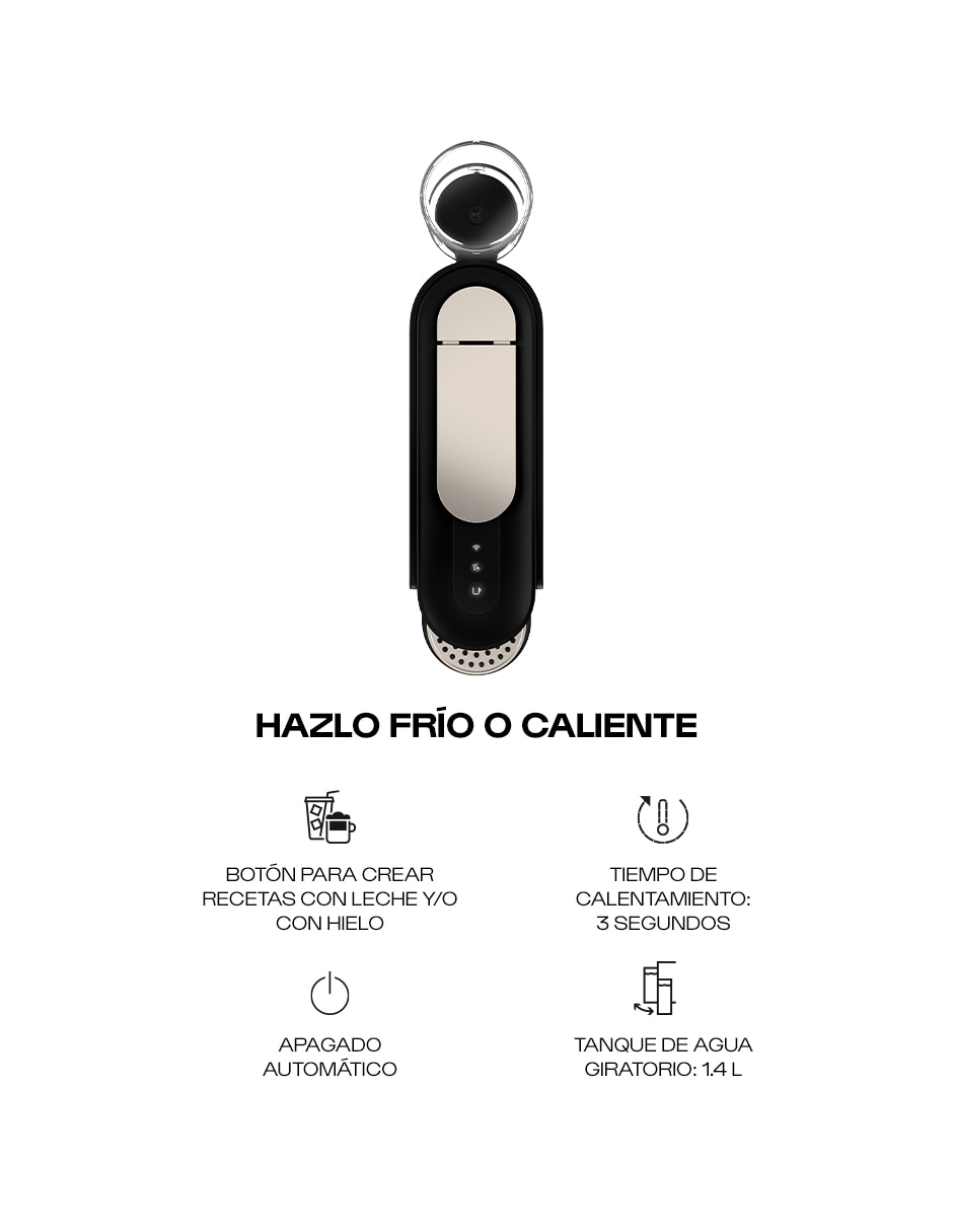 Cafetera de cápsula Nespresso Vertuo Up Black