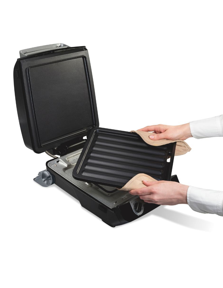 Parrilla eléctrica hamilton beach multigrill plus 25601mn de antiadherente