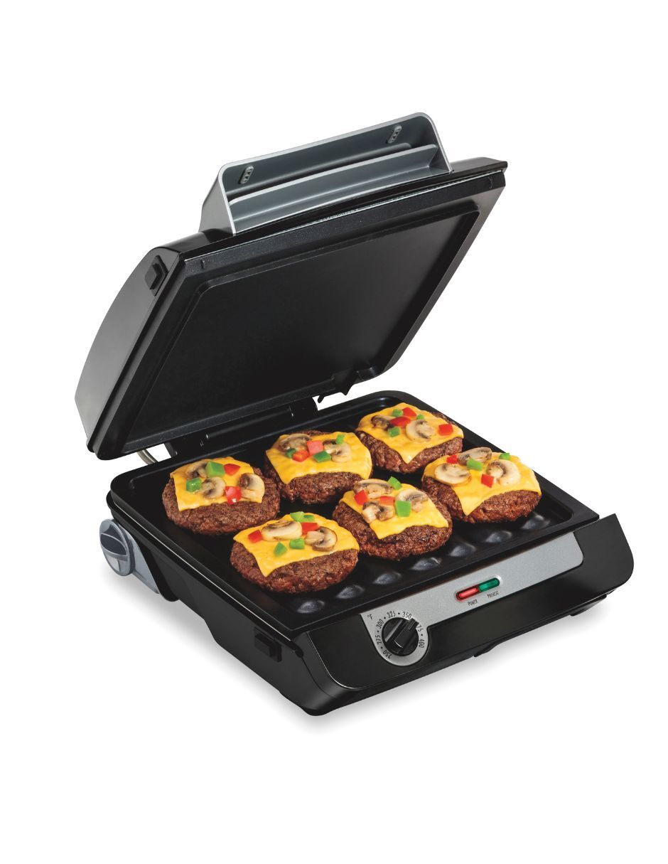 Parrilla eléctrica hamilton beach multigrill plus 25601mn de antiadherente