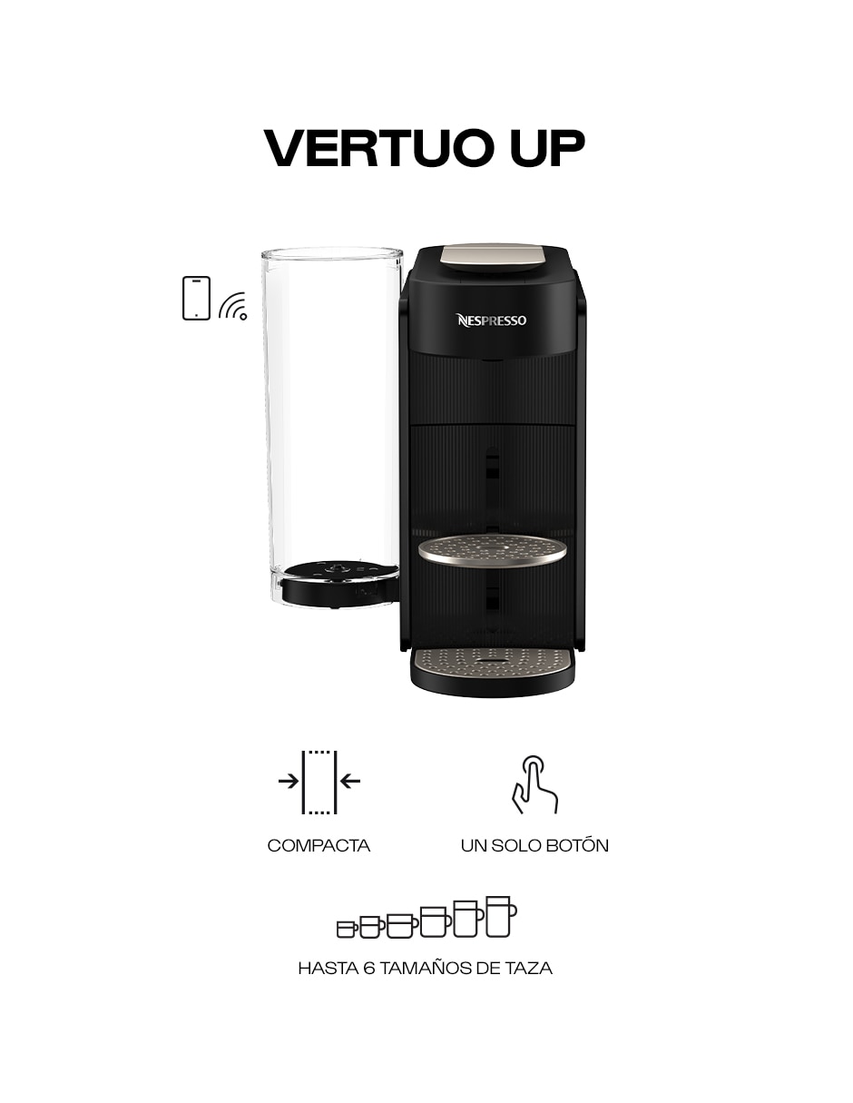 Cafetera capsulas combo Vertuo Up Black