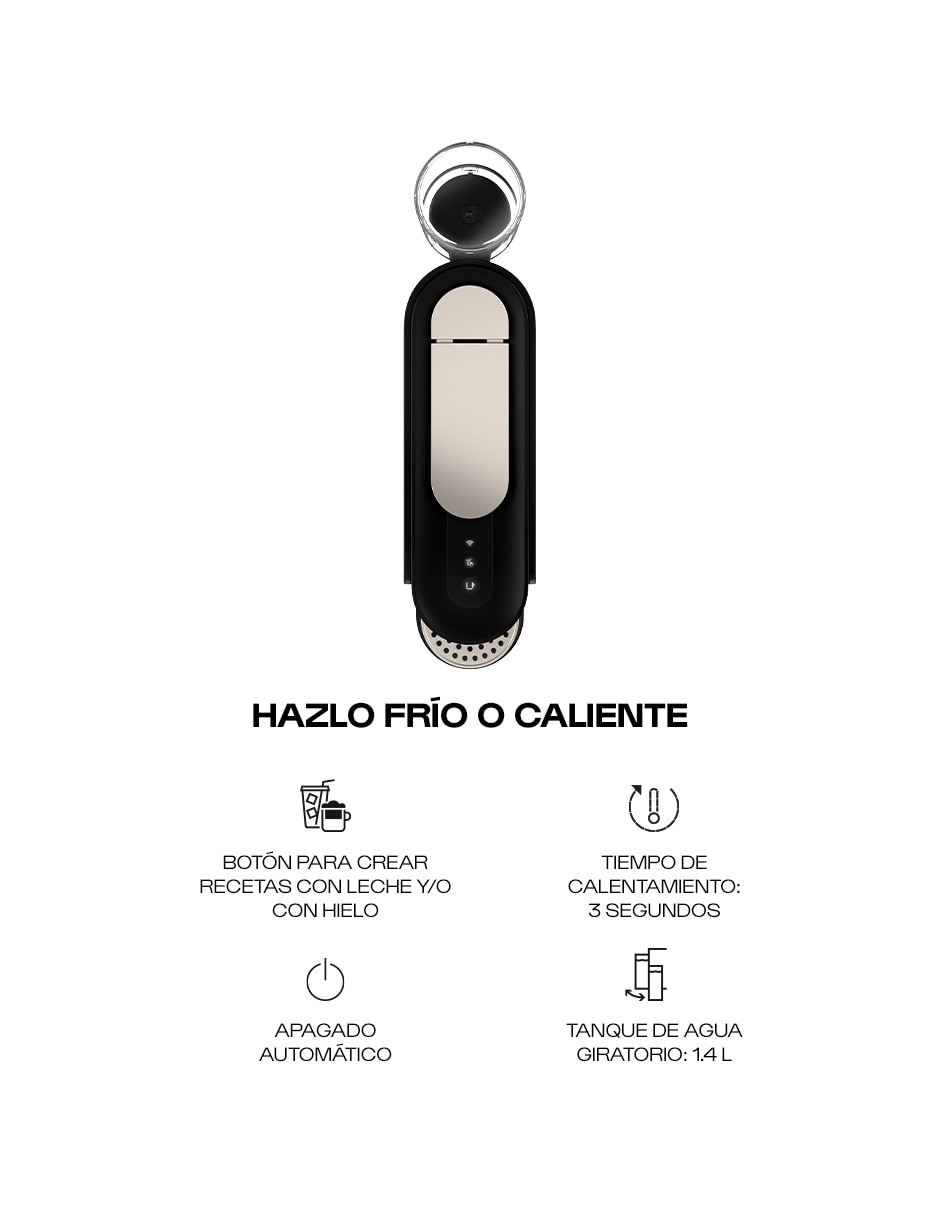 Cafetera capsulas Nespresso combo Vertuo Up Black
