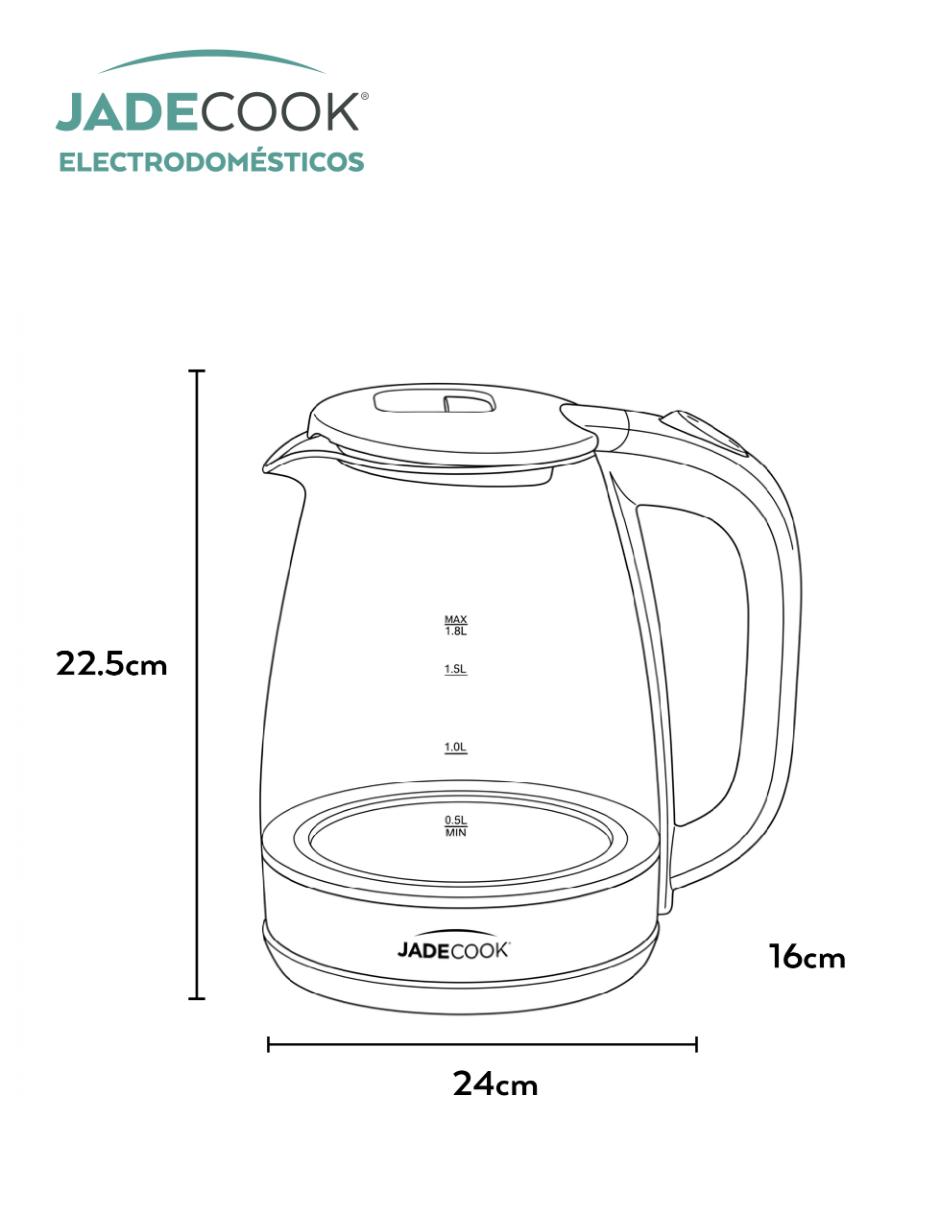 Tetera eléctrica de vidrio 8