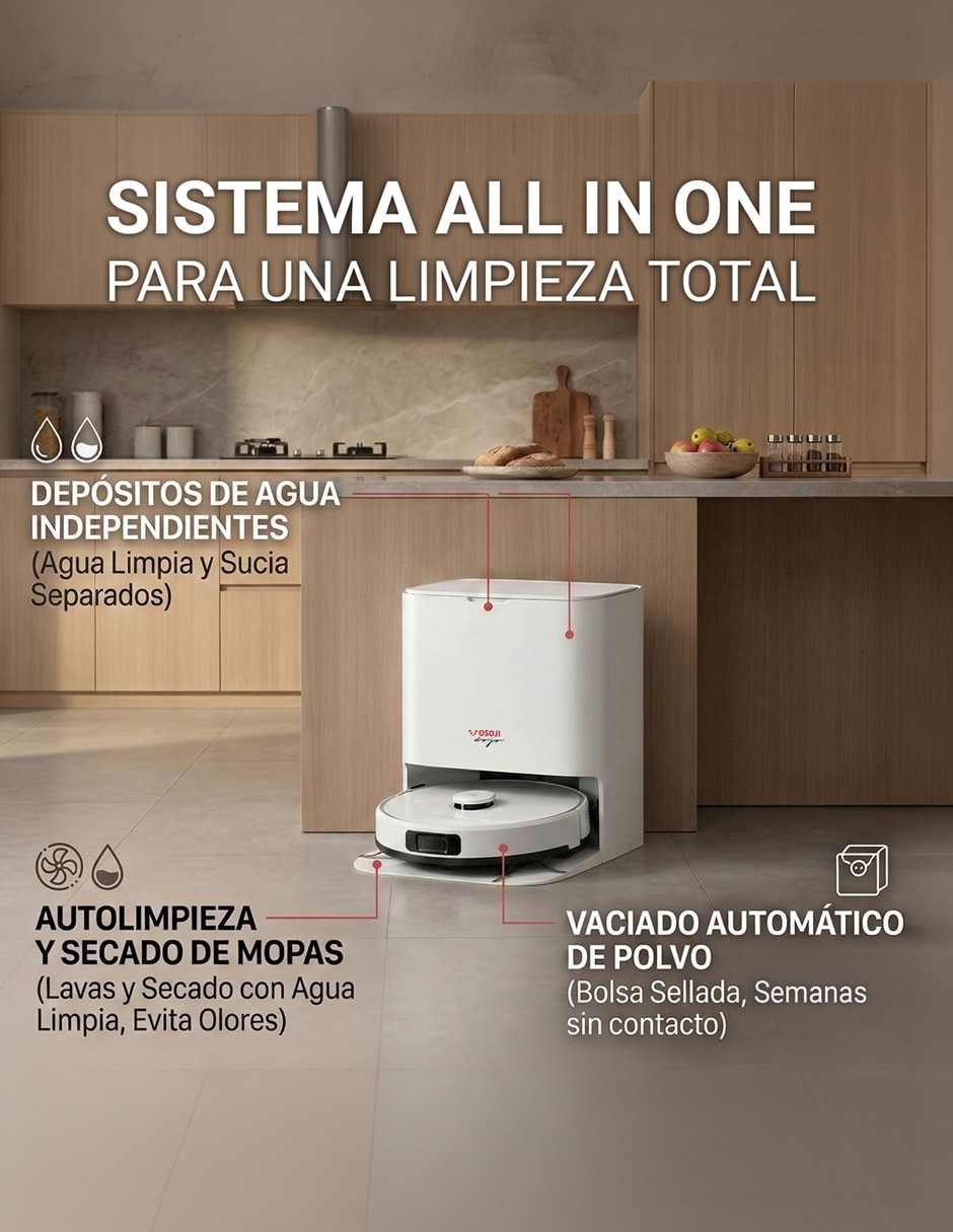 Aspiradora Robot D2000 Pro 1.5 litros 2