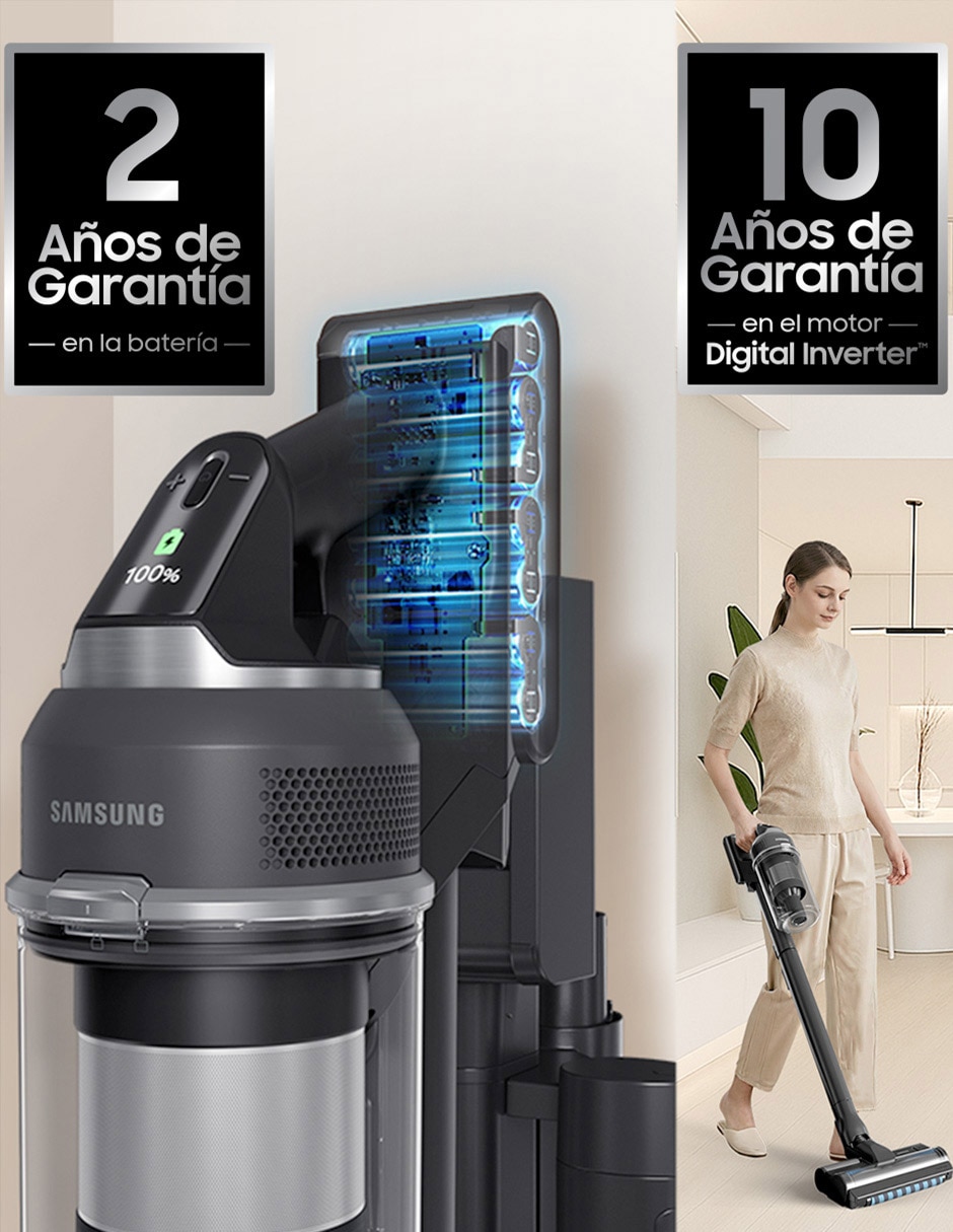 Aspiradora ciclónica Samsung Bespoke VS70H28GHC/AX 1 litro