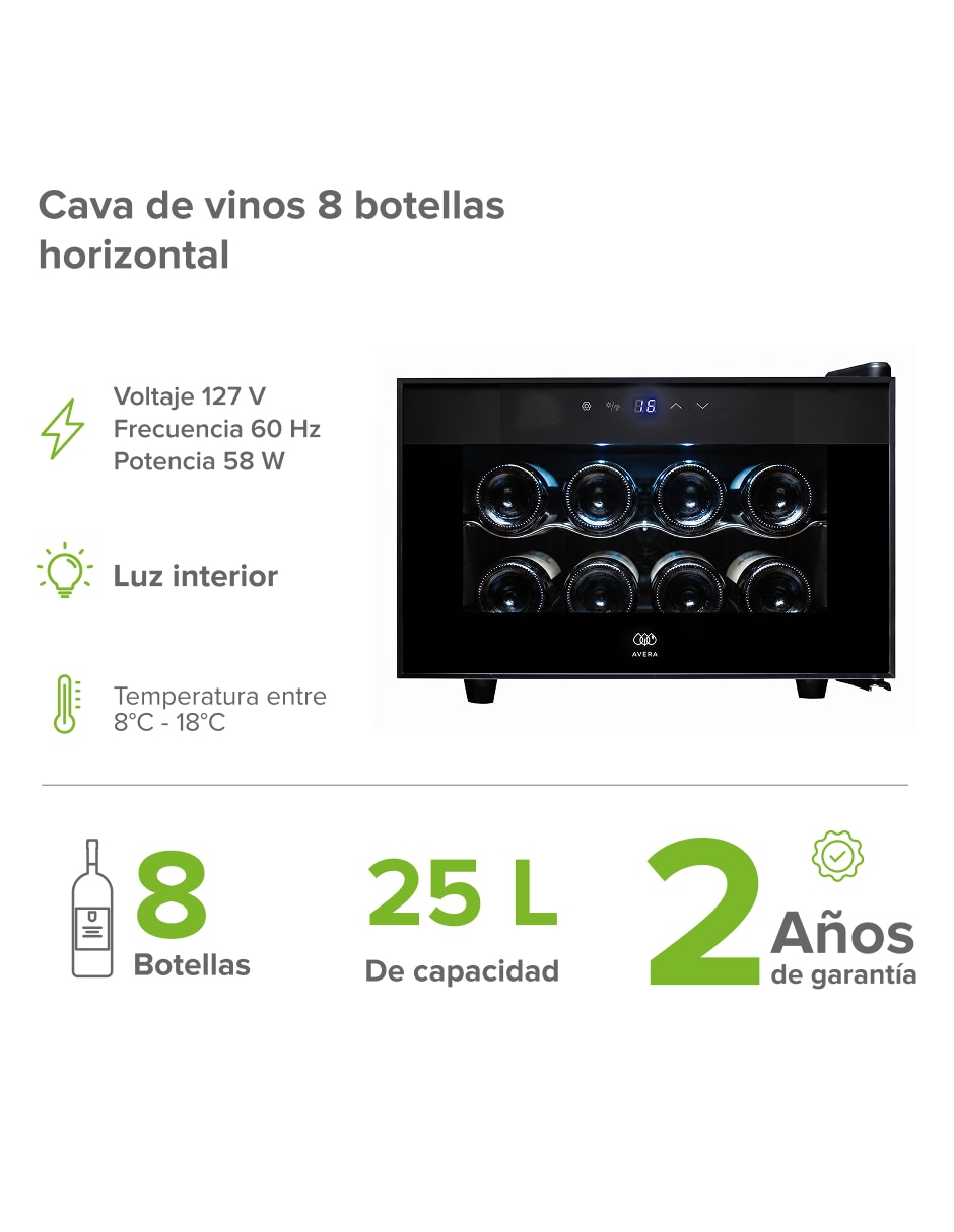 Enfriador de vinos capacidad 8 botellas 3