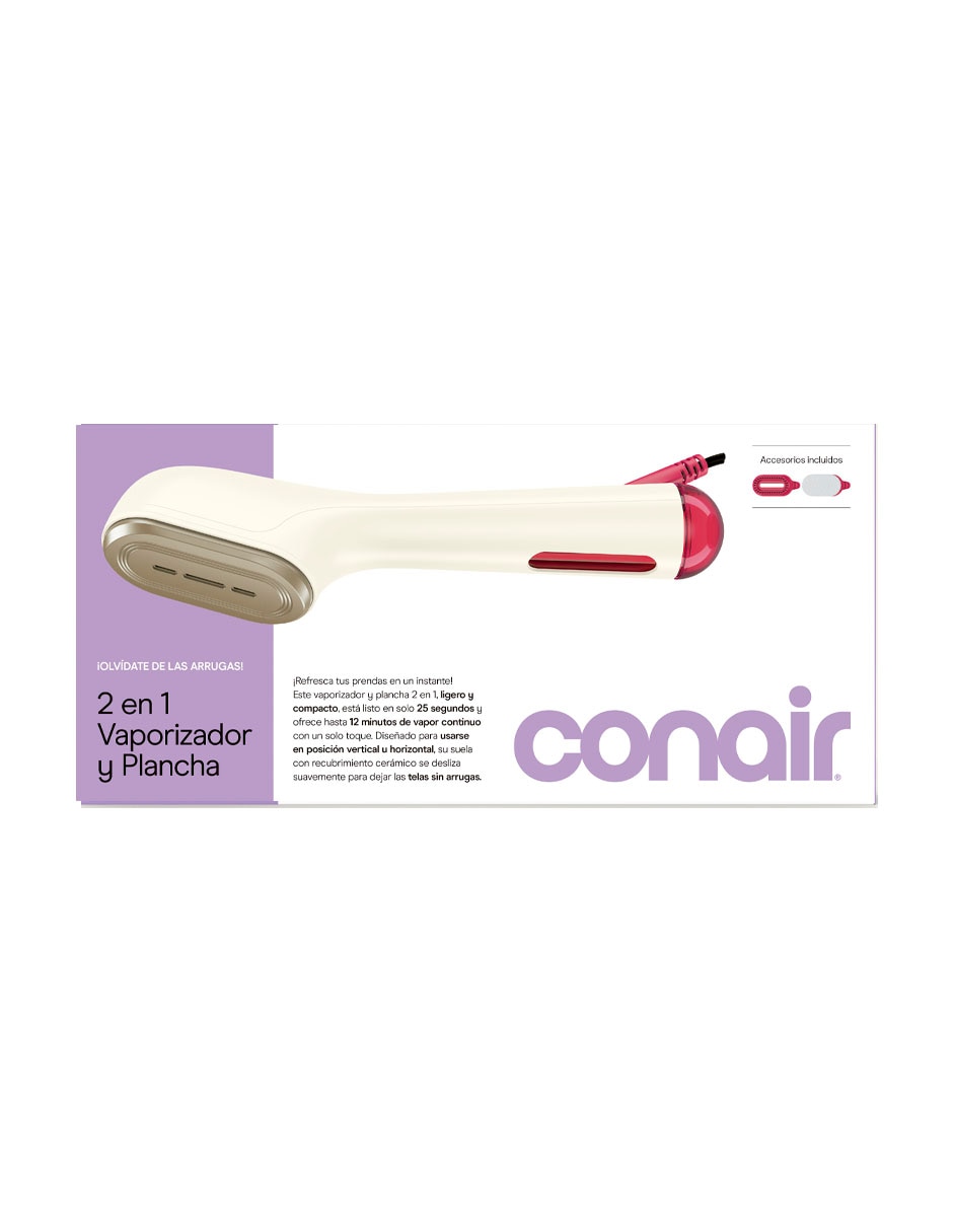 Cepillo de vapor Conair GS47BBES suela plástico 5