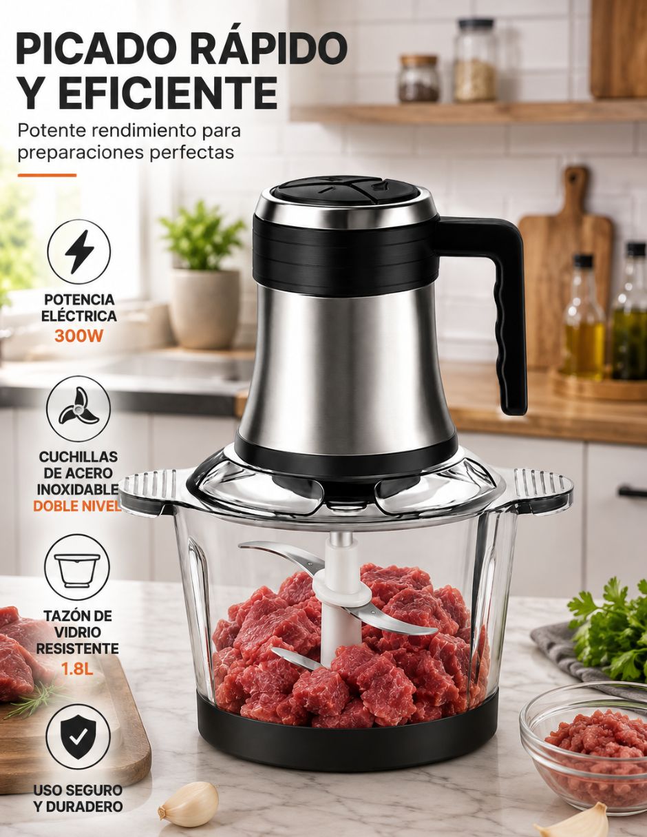 Procesador de alimentos cuchillas de acero inoxidable 2