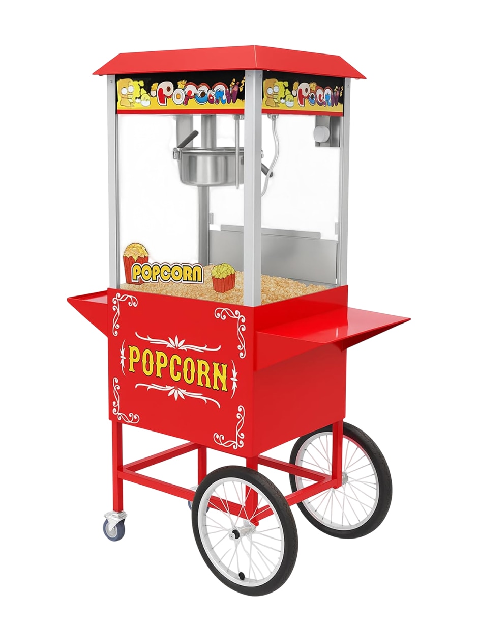 Máquina palomitas con ruedas Y hervidor CBHH-0845