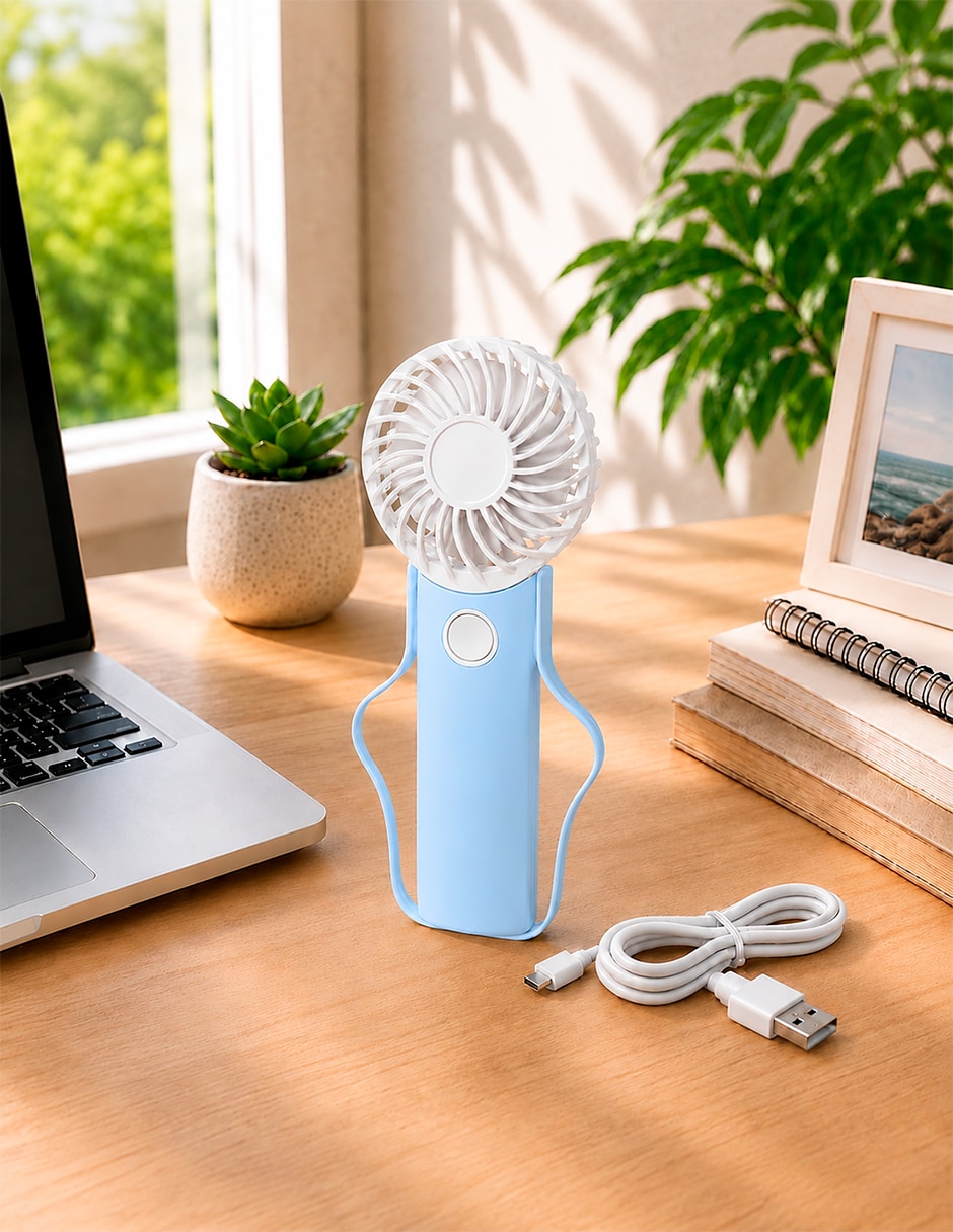 Mini ventilador 3 velocidades 4