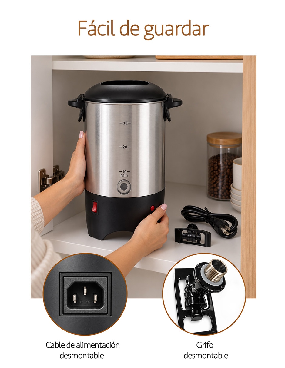 Cafetera percoladora 20 tazas 6