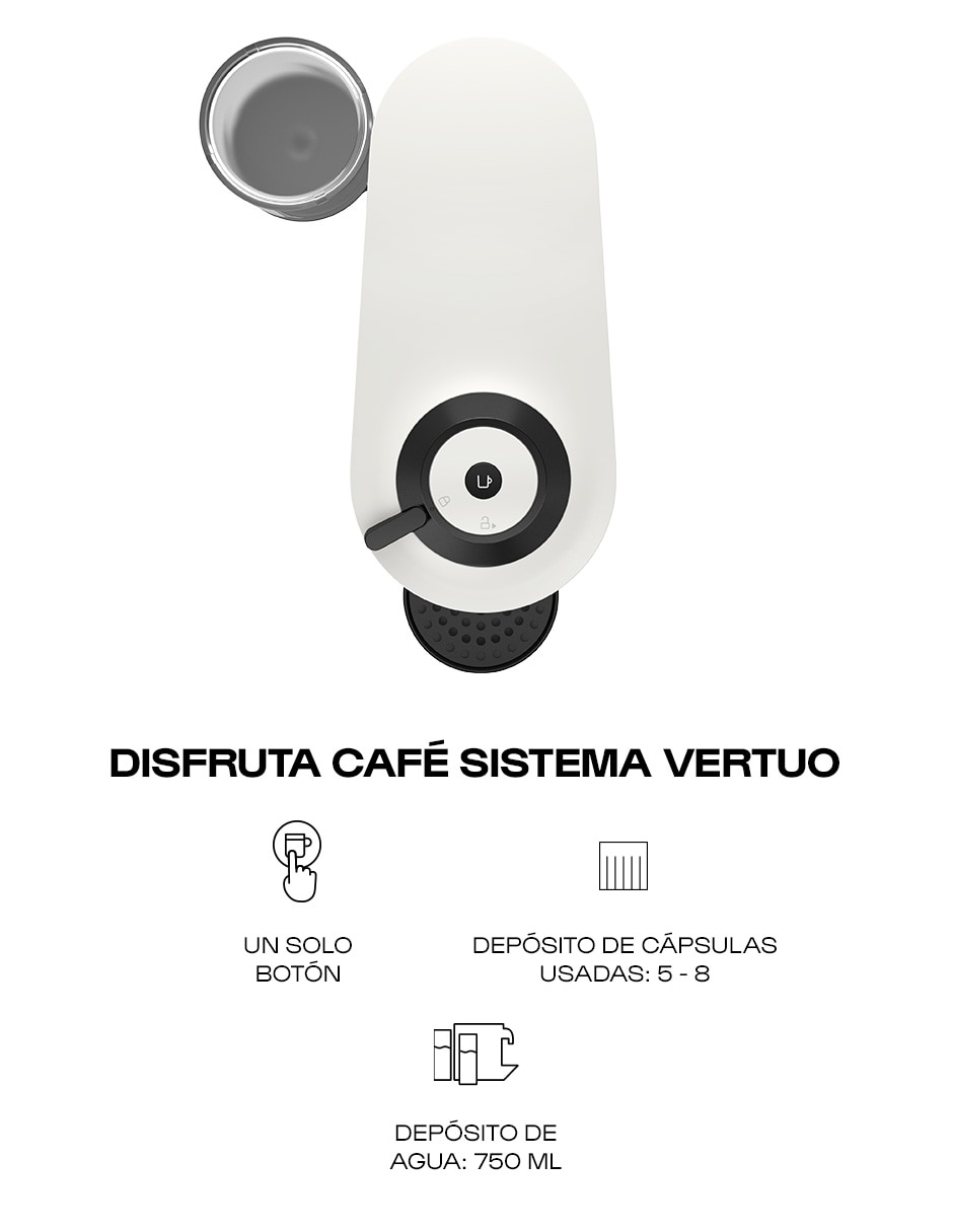 Cafetera de cápsula Vertuo Gcv6-Us-Wh-Ne3 4