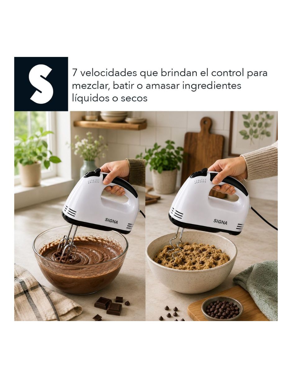 Batidora pedestal 7 velocidades batidora de mano 6