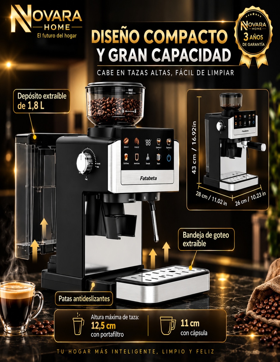 Cafetera con molino espresso 4