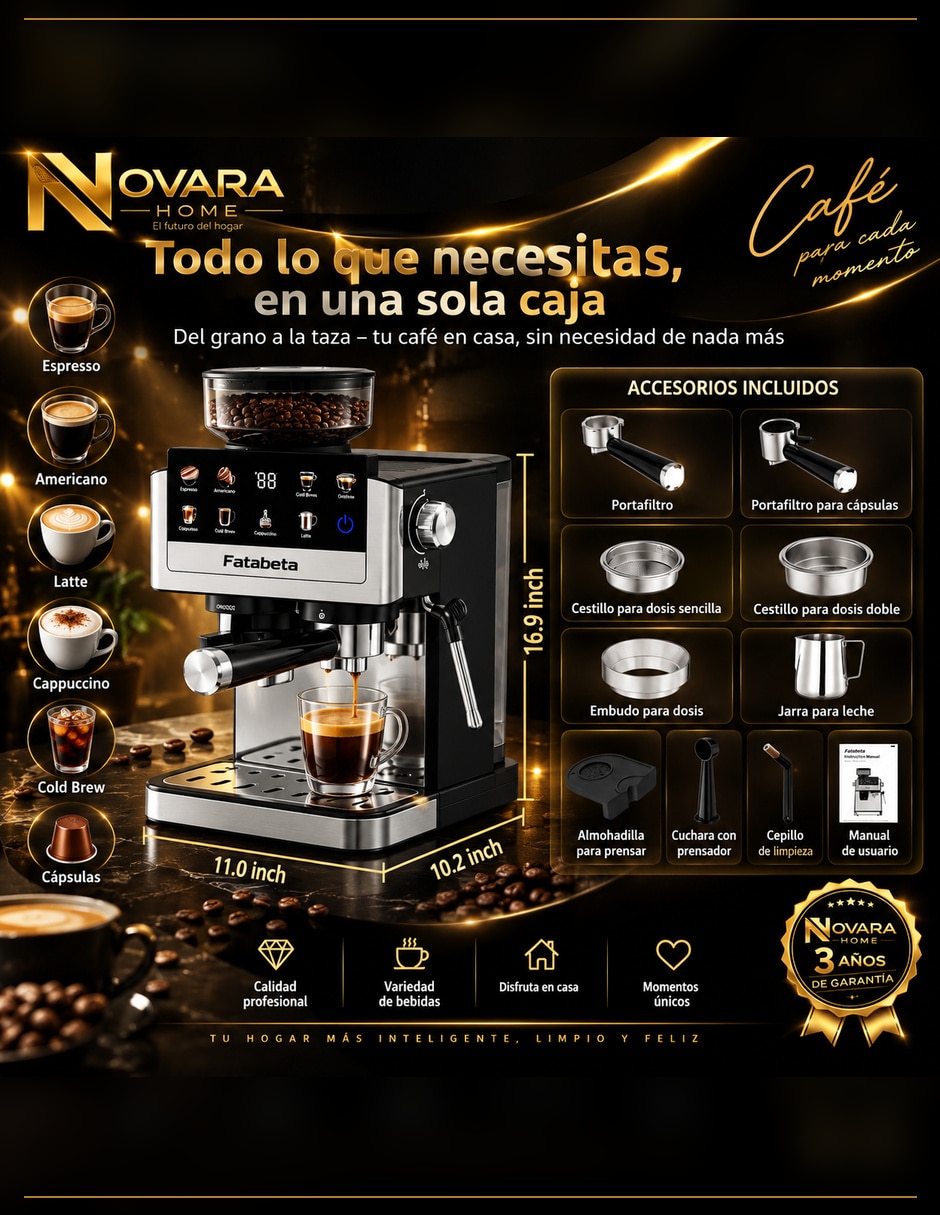 Cafetera con molino espresso 5