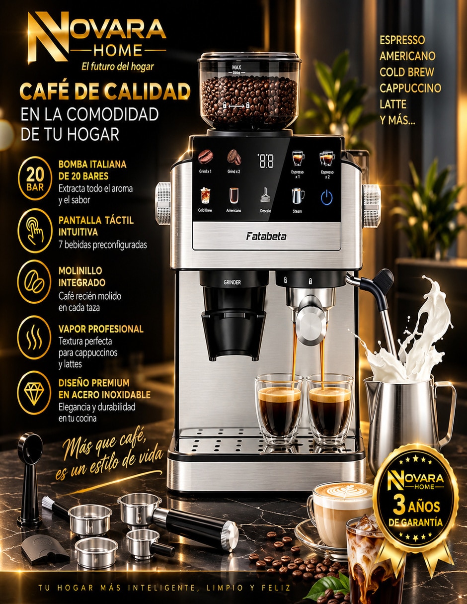 Cafetera con molino espresso 8