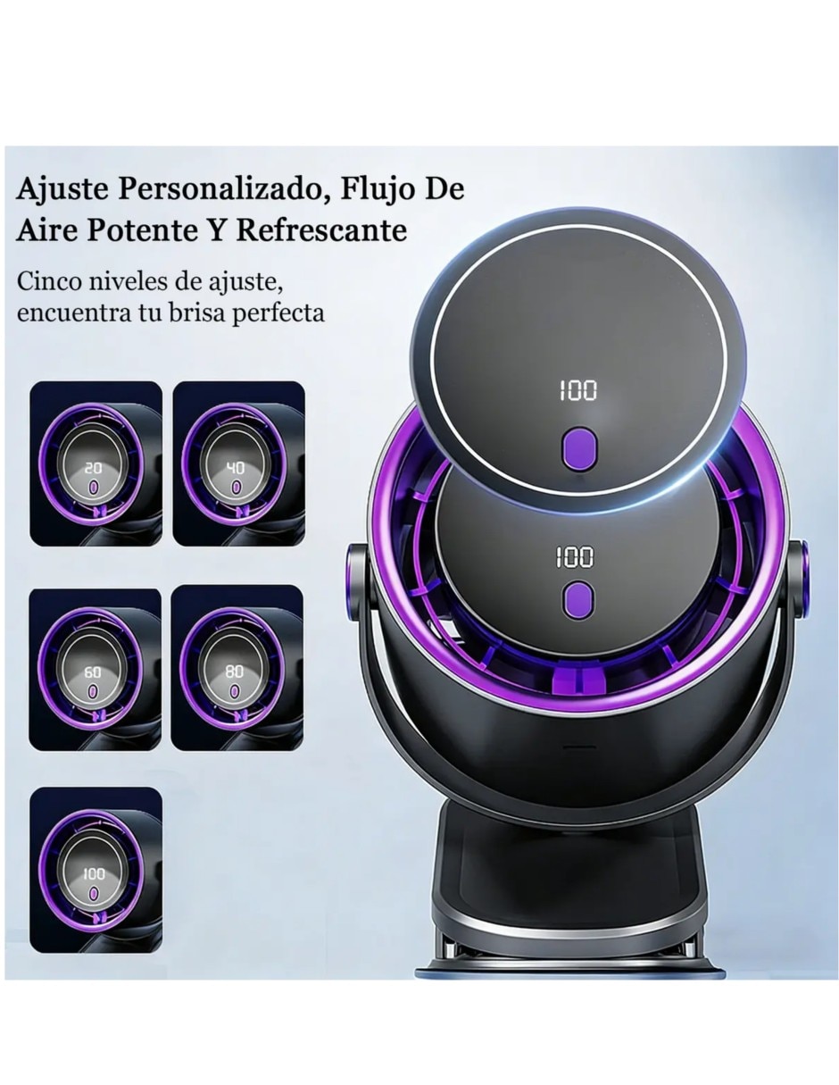 Ventilador de escritorio control remoto 5 velocidades 4