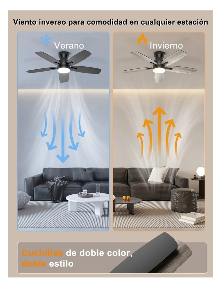 Ventilador de techo 6 velocidades 2