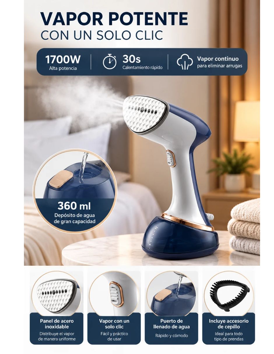 Central de vapor IQ11046 suela Acero inoxidable 2
