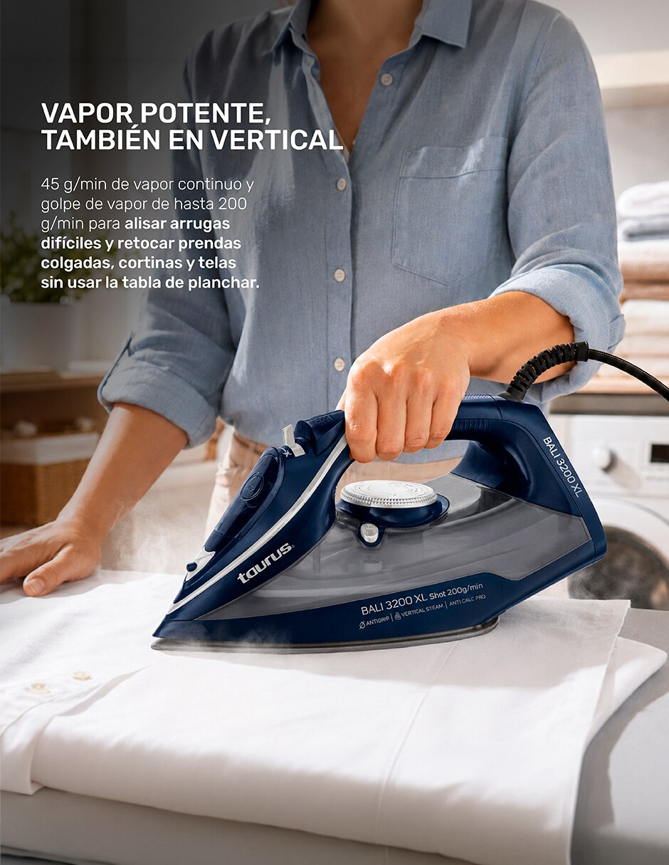 Plancha planchas de vapor bali 3200 xl suela cerámica 7