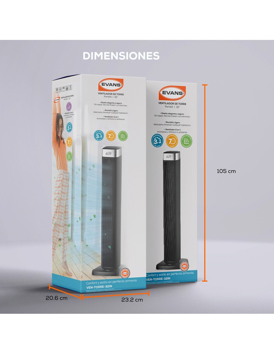 Ventilador de torre Sí velocidades 6
