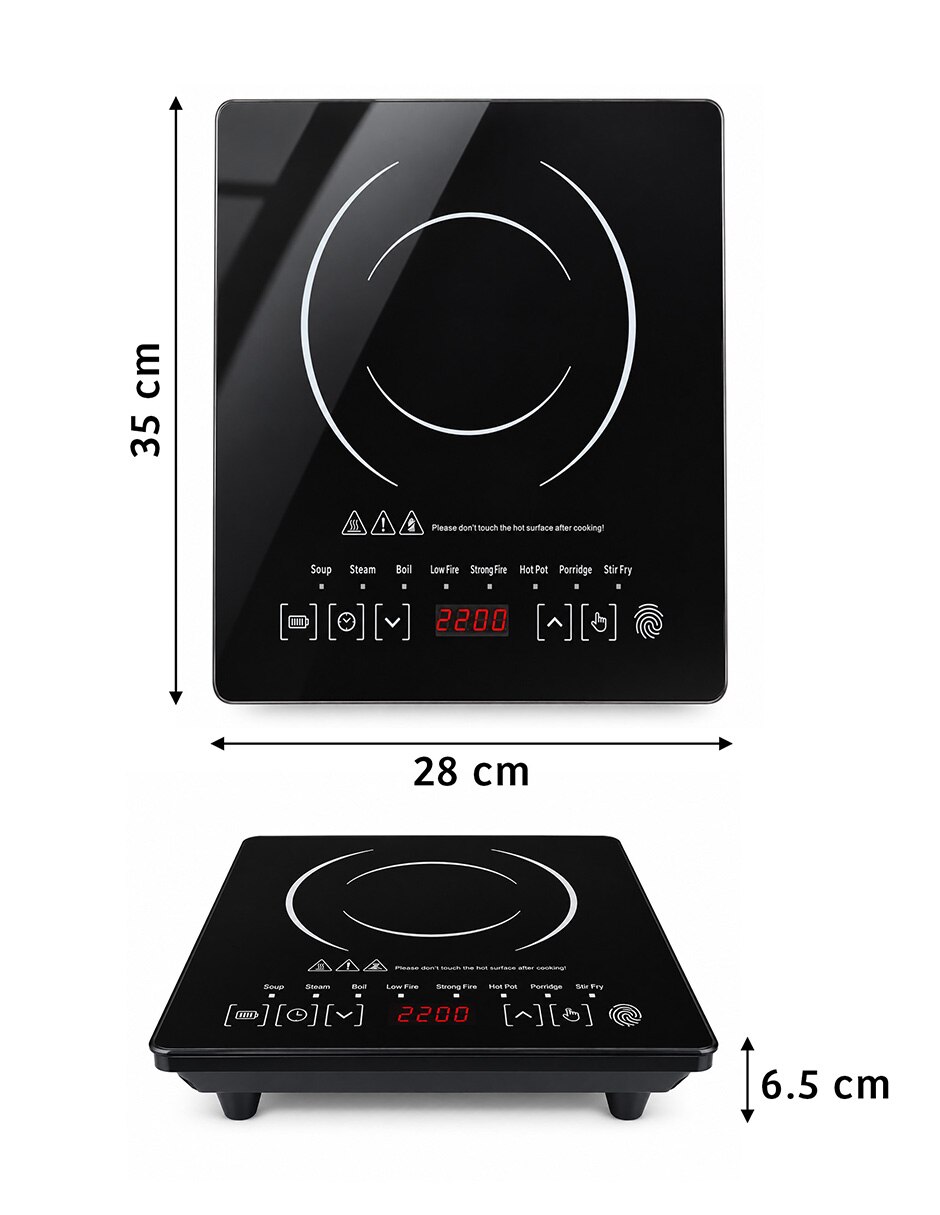 Parrilla de inducción EL014 de Cristal templado 7